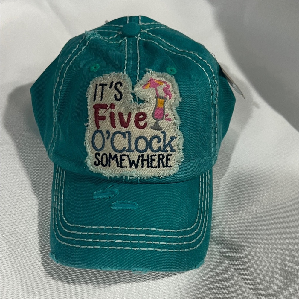Teal Kids Cap with Fun Patch
